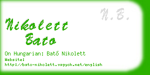 nikolett bato business card